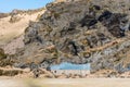 Old, traditional turf houses at Drangurinn in Drangshlid, Iceland Royalty Free Stock Photo